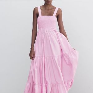 Pink Zara Poplin Dress